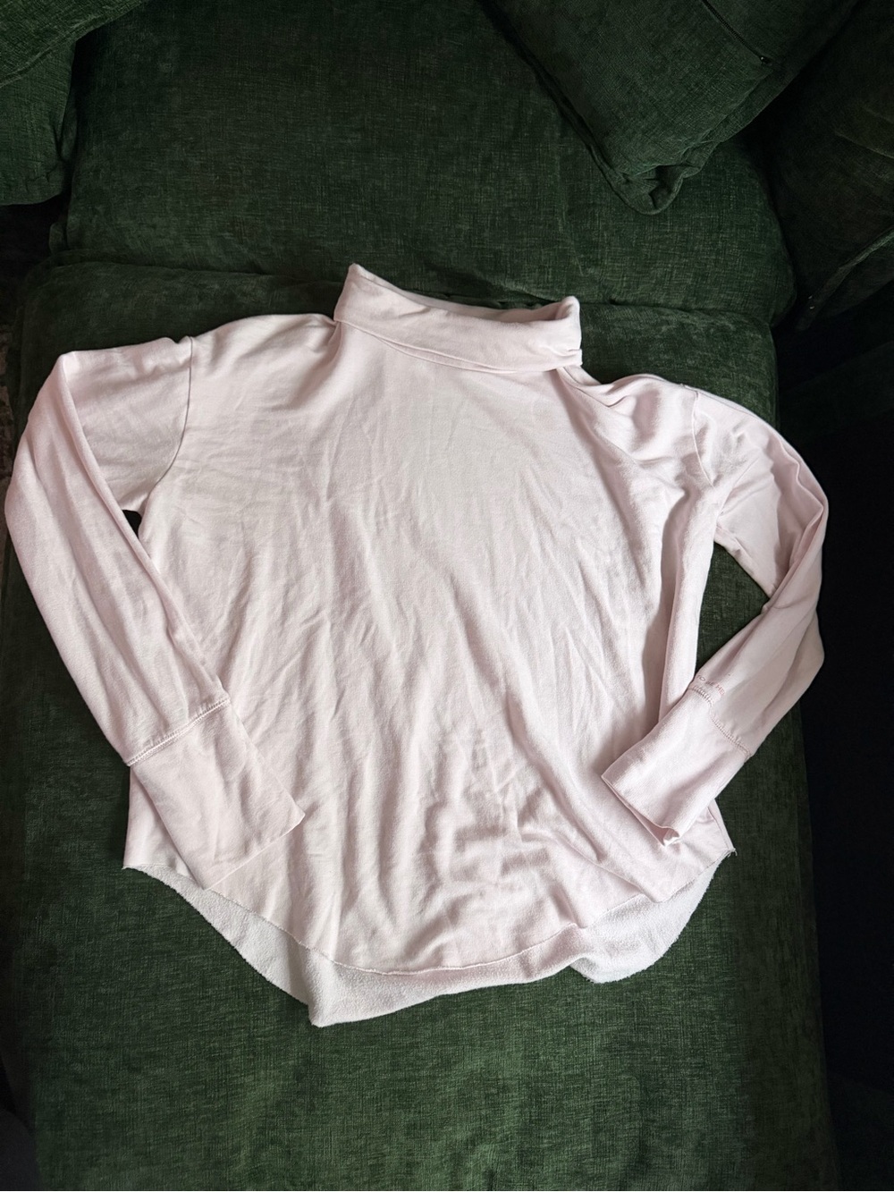 aerie Pale Pink Mock Neck Long Sleeve Top